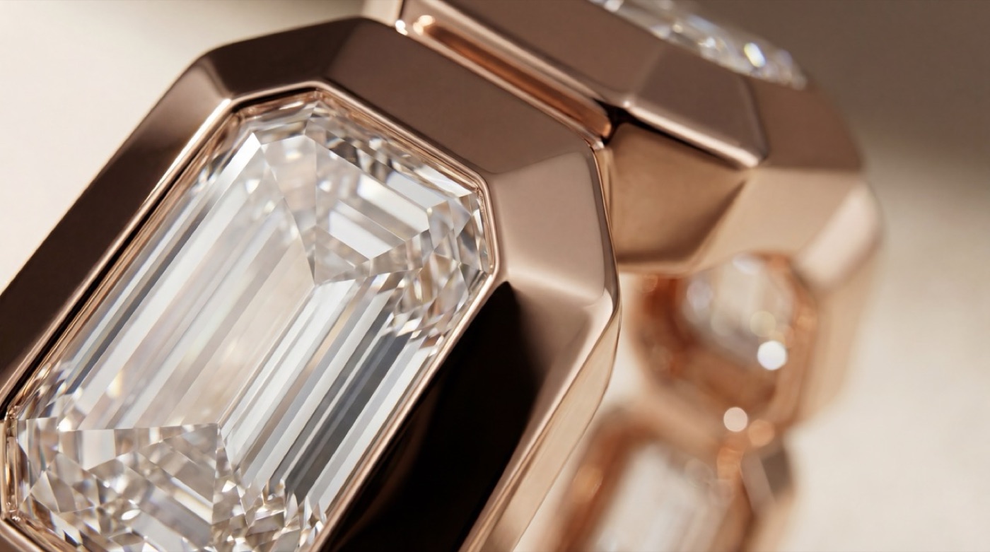 Noor Brilliant Jewelry – Diamant Detailaufnahme – KI-Visual
